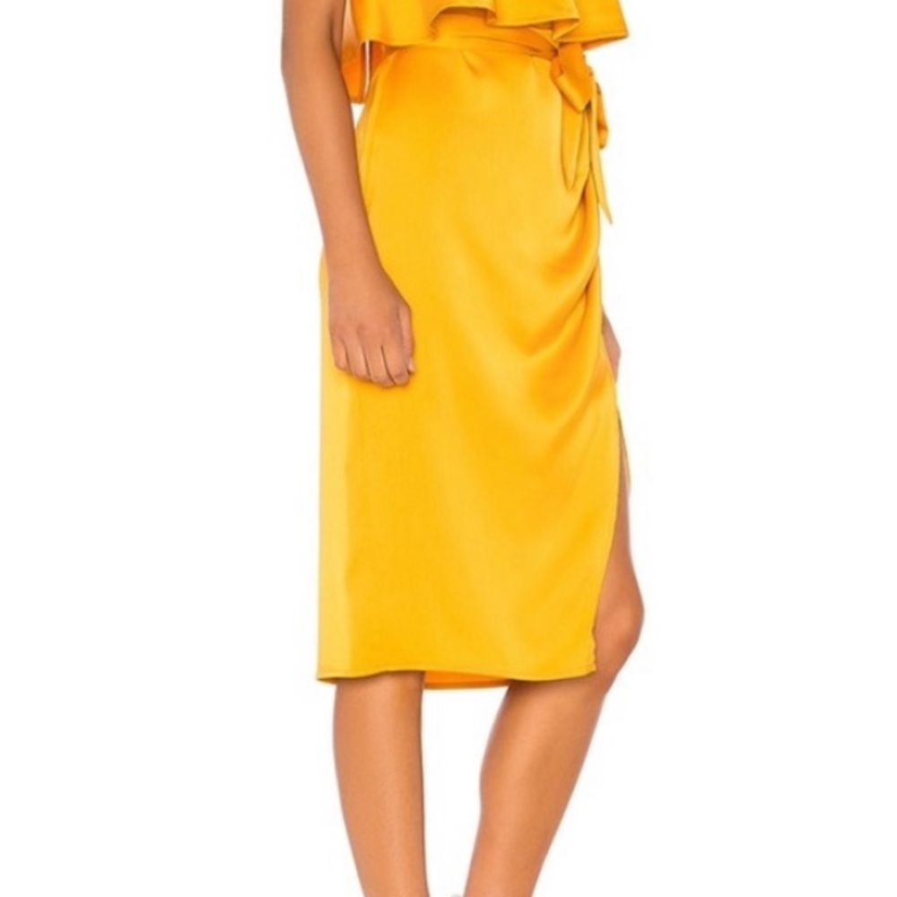 Lovers + Friends violet midi dress, brand new with tags, size xs, marigold color - Picture 3 of 5